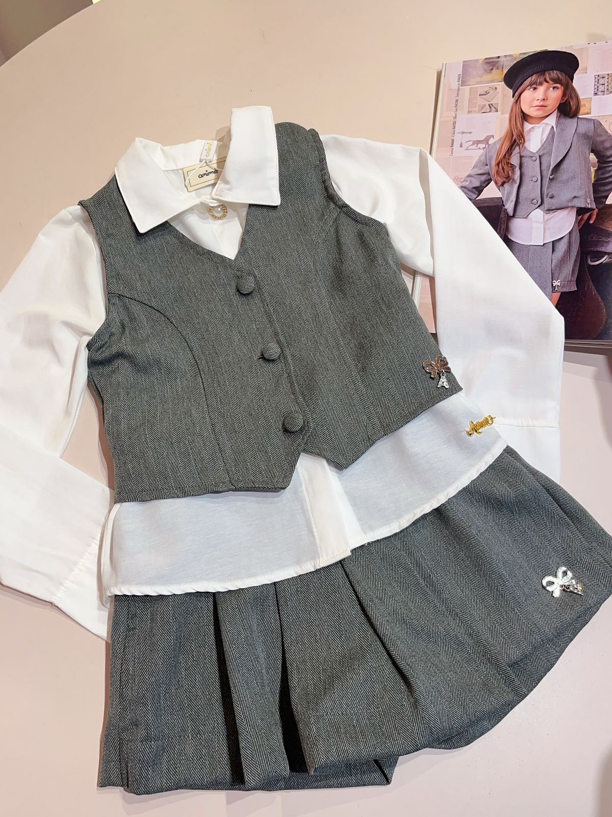 Conjunto Infantil 3 Peças Girl Fashion Animê 