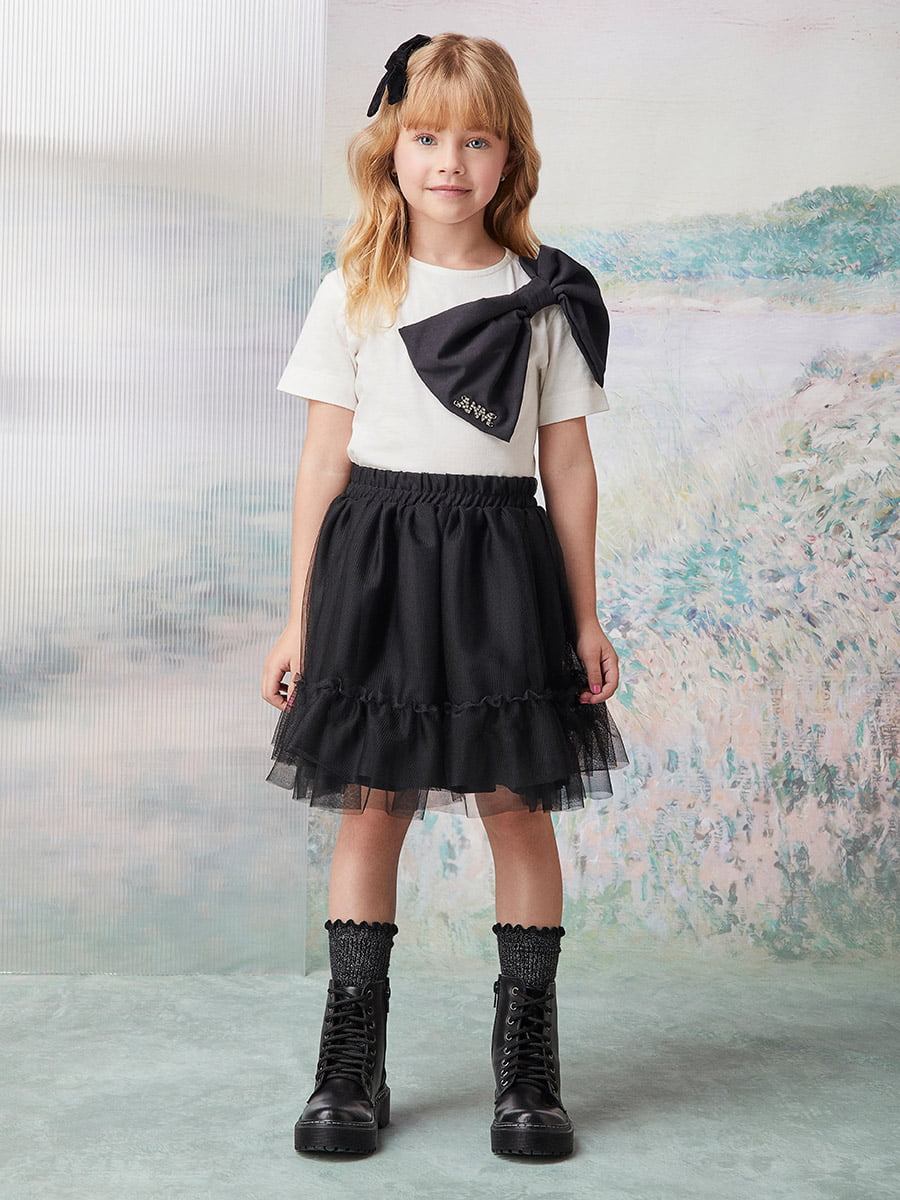 Conjunto Infantil Animê Girl Fashion Laço