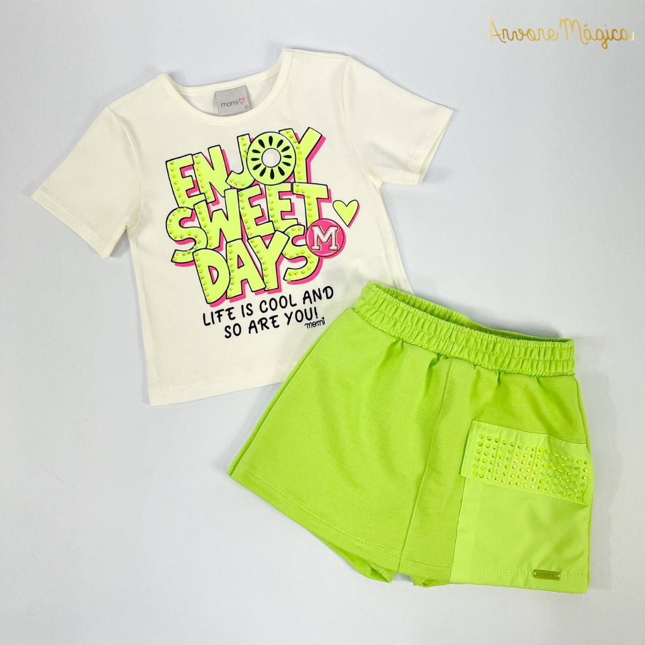 Conjunto Infantil Momi Enjoy Sweet Days Neon