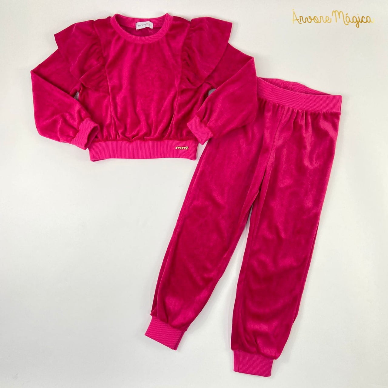 Conjunto Infantil Momi Plush Rosa Pink 