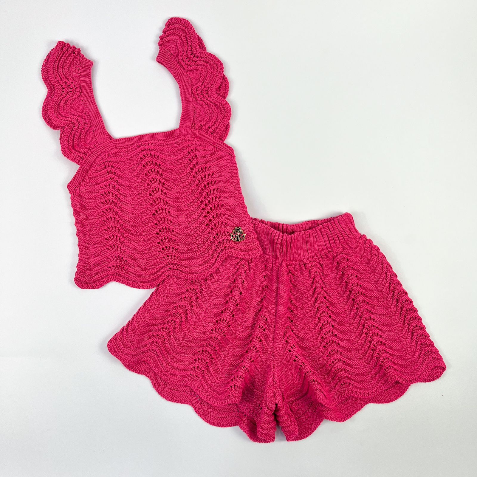 Conjunto Infantil Tricot Pink Animê 