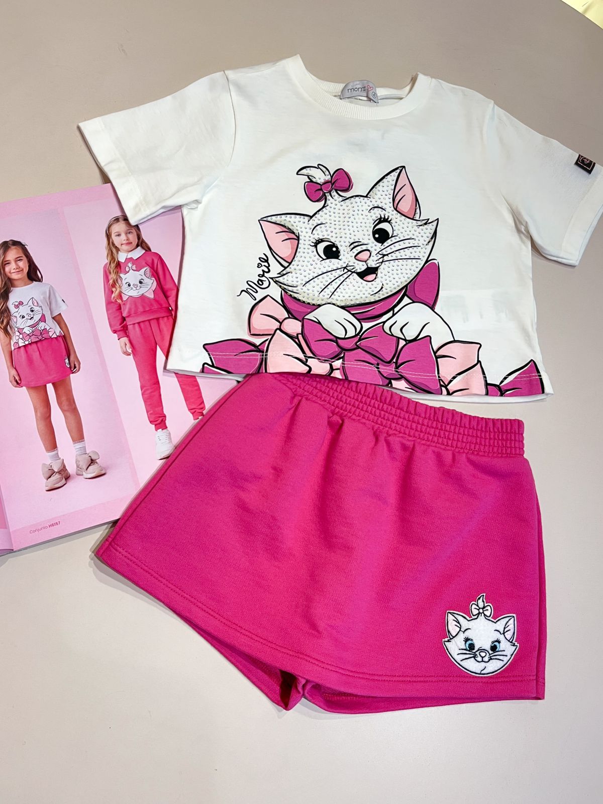 Conjunto Infantil Gatinha Marie Disney