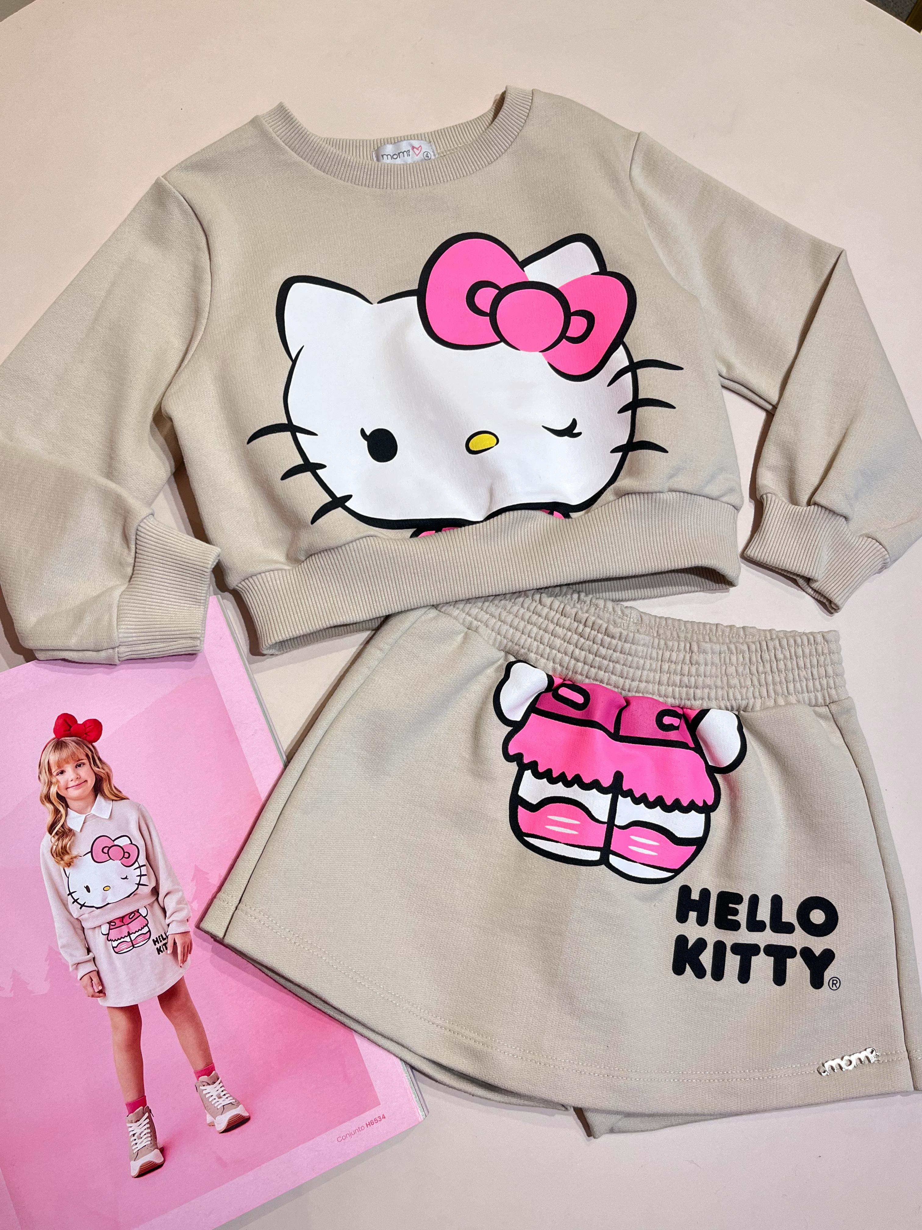 Conjunto Infantil Moletom Hello Kitty Momi 