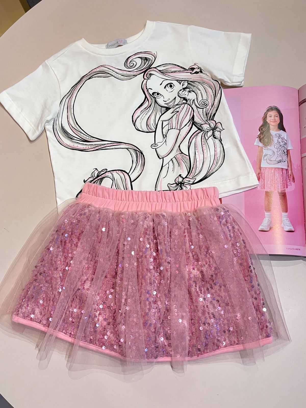 Conjunto Infantil Rapunzel Disney Momi