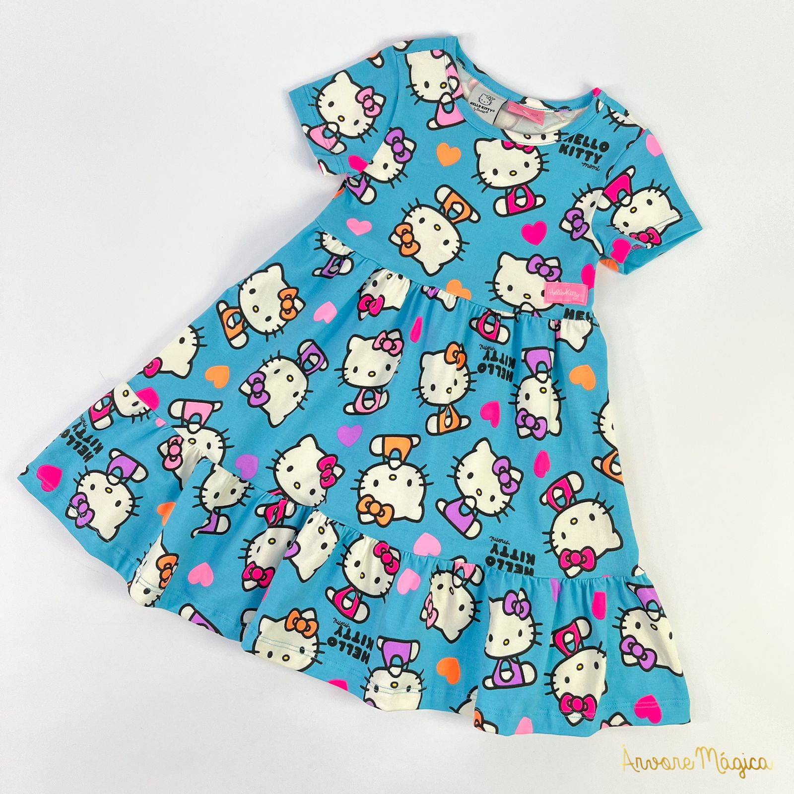 Vestido Infantil Momi Blue Colors Hello Kitty