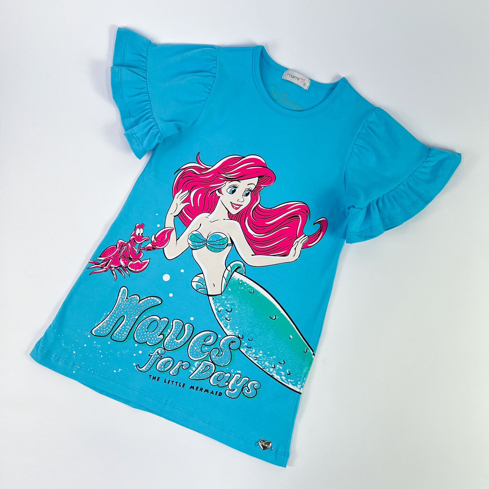 Vestido Infantil Momi Pequena Sereia Disney