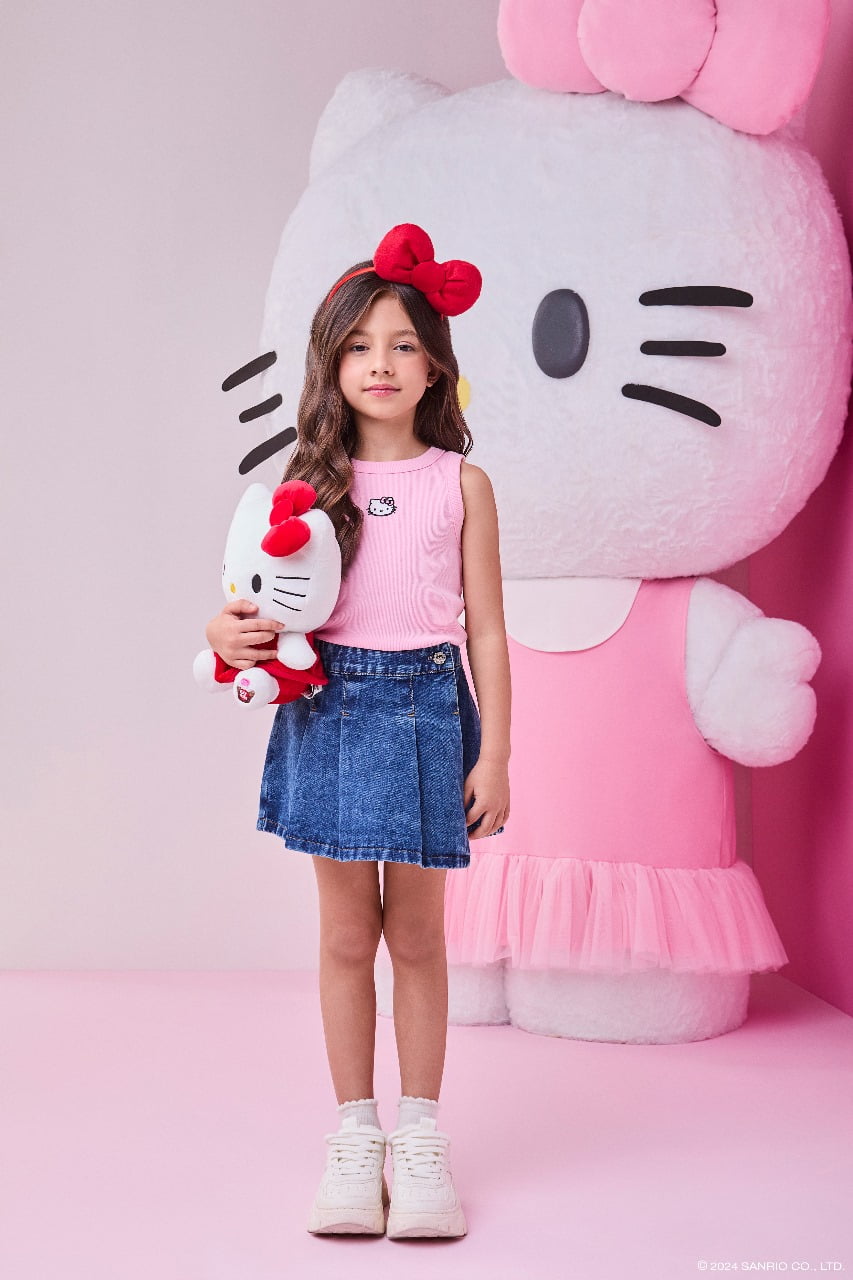 Regata Rosa Infantil Momi Patch Hello Kitty