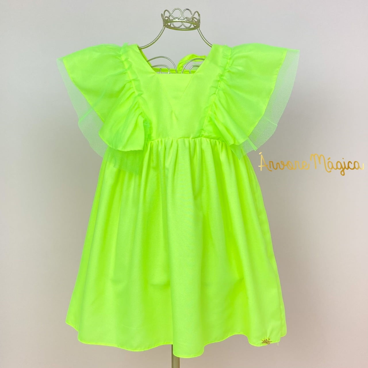 Vestido Infantil Verde Neon Mon Sucré
