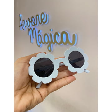 Óculos de Sol Infantil Flor Off White UV400
