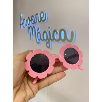Óculos de Sol Infantil Flor Rosa UV400