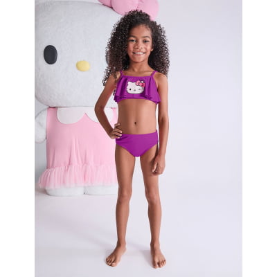 Biquíni Infantil Hello Kitty Roxo