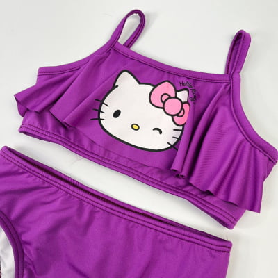 Biquíni Infantil Hello Kitty Roxo