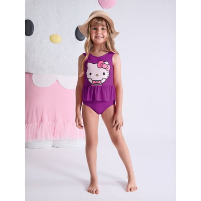 Maiô Infantil Hello Kitty Roxo