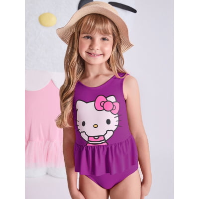 Maiô Infantil Hello Kitty Roxo