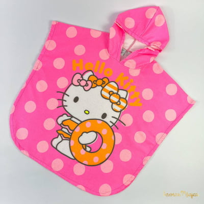 Roupão Infantil Rosa Neon Hello Kitty 