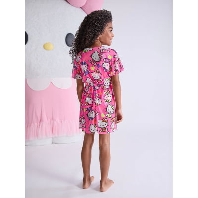 Saída de Praia Infantil Rosa Hello Kitty 