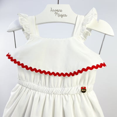 Vestido Infantil Momi Barrado Flores