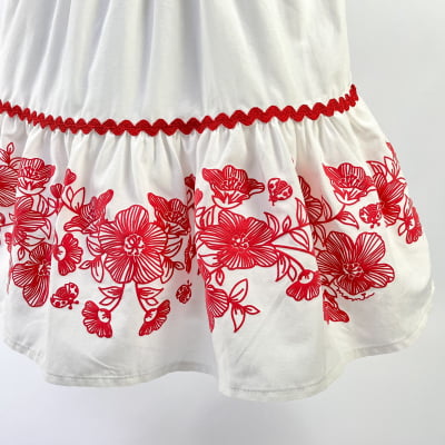 Vestido Infantil Momi Barrado Flores