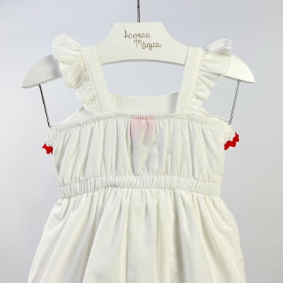 Vestido Infantil Momi Barrado Flores