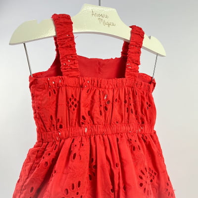 Vestido Infantil Momi Laise Vermelho Laço