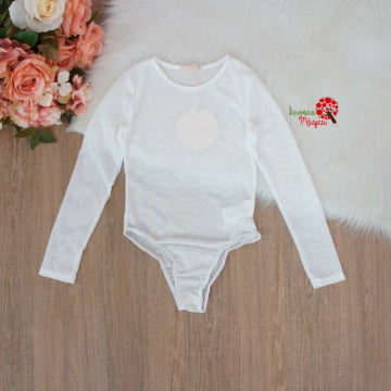 Body Tule Infantil Branco Petit Cherie Body Tule Infantil Branco Petit Cherie