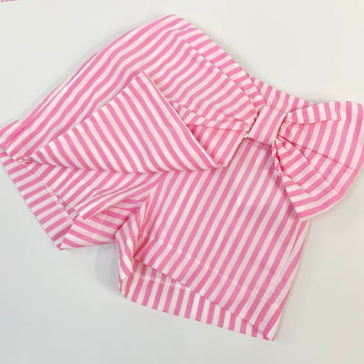 Conjunto Infantil Animê Listras Rosa