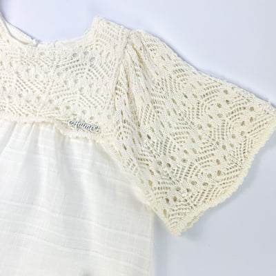 Conjunto Infantil Animê Tricot Off White