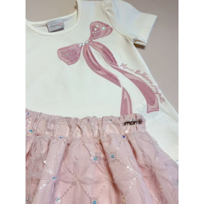 Conjunto Infantil Laço Paetês Momi