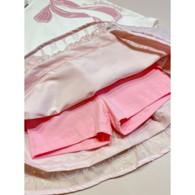Conjunto Infantil Laço Paetês Momi