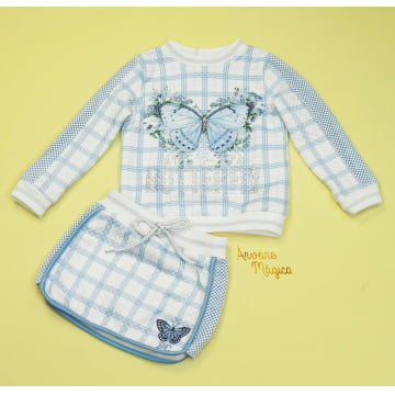 Conjunto Infantil Butterfly Blue Petit Cherie Conjunto Infantil Butterfly Blue Petit Cherie