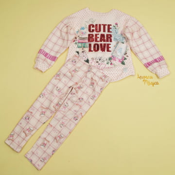 Conjunto Infantil Cute Bear Love Petit Cherie Conjunto Infantil Cute Bear Love Petit Cherie