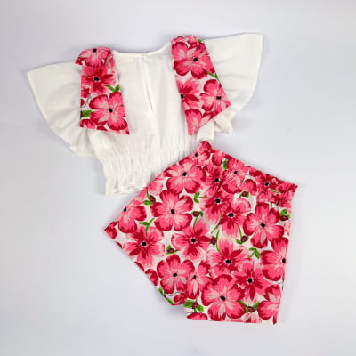 Conjunto Infantil Flores & Joaninhas Animê 