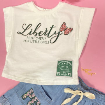 Conjunto Infantil Liberty Jeans Petit Cherie