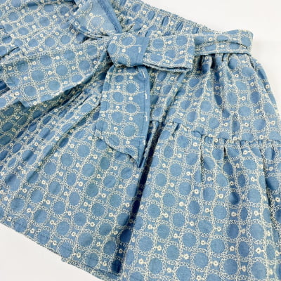 Conjunto Infantil Momi Alice Saia Chambray Laço