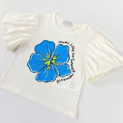 Conjunto Infantil Momi Flor Azul 