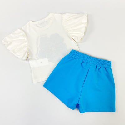 Conjunto Infantil Momi Flor Azul 