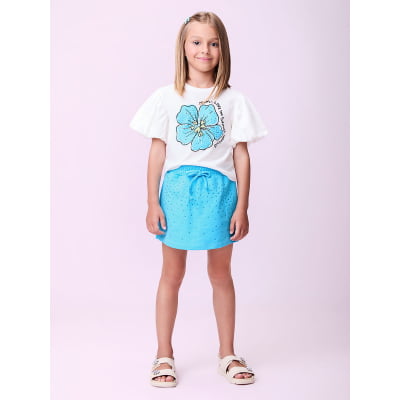 Conjunto Infantil Momi Flor Azul 