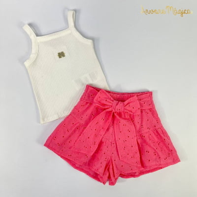 Conjunto Infantil Momi Regata & Short Laise Babados