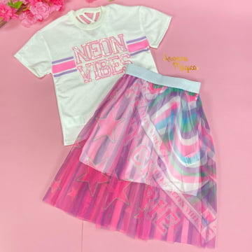 Conjunto Infantil Multicolors Neon Vibes Petit Cherie Conjunto Infantil Multicolors Neon Vibes Petit Cherie