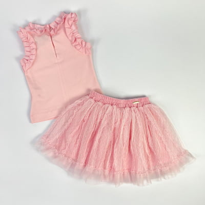 Conjunto Infantil Rosa Bailarina Animê