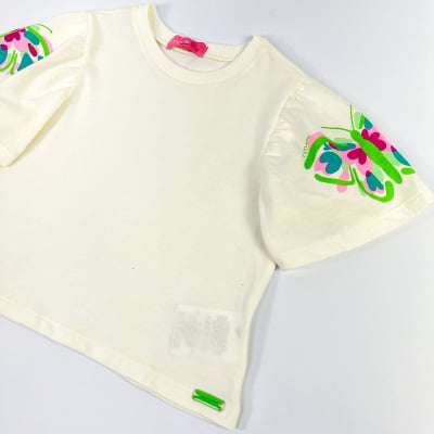 Jardineira Infantil Momi Borboletas Com Blusa