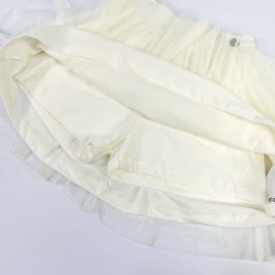 Saia Tule Off White Infantil Momi