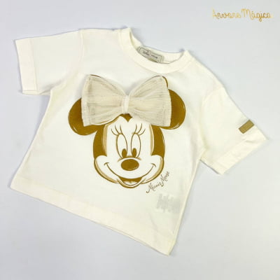 Blusa Infantil Minnie Mouse Laço 3D Disney Animê