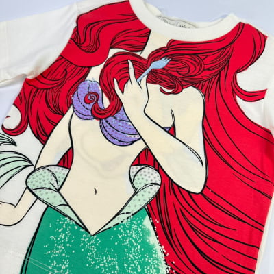 Blusa Infantil Princesa Ariel Animê