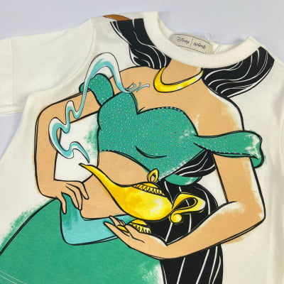 Blusa Infantil Princesa Jasmine Animê