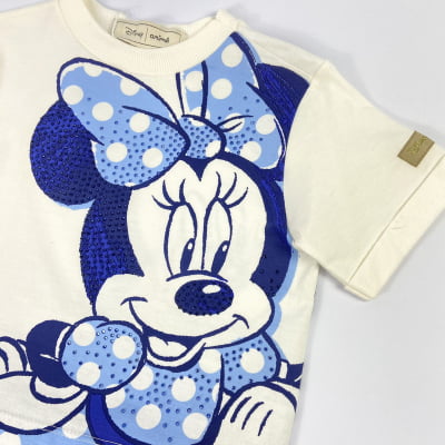 Conjunto Infantil Animê Blue Minnie e Mickey Disney