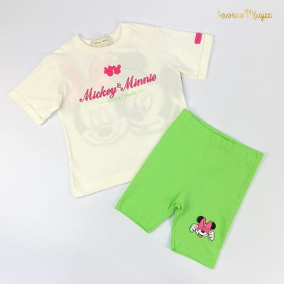 Conjunto Infantil Animê Mickey & Minnie Disney