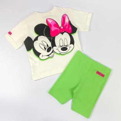 Conjunto Infantil Animê Mickey & Minnie Disney