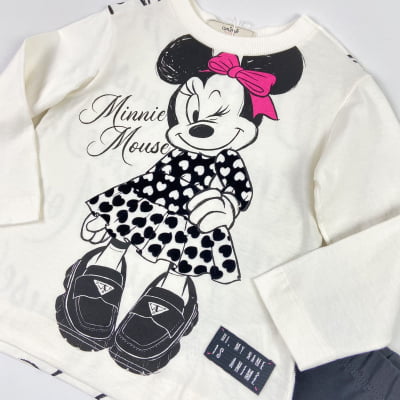 Conjunto Infantil Animê Minnie Mouse Disney