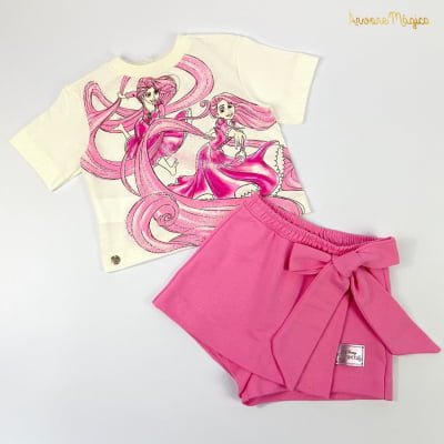 Conjunto Infantil Animê Rapunzel Disney